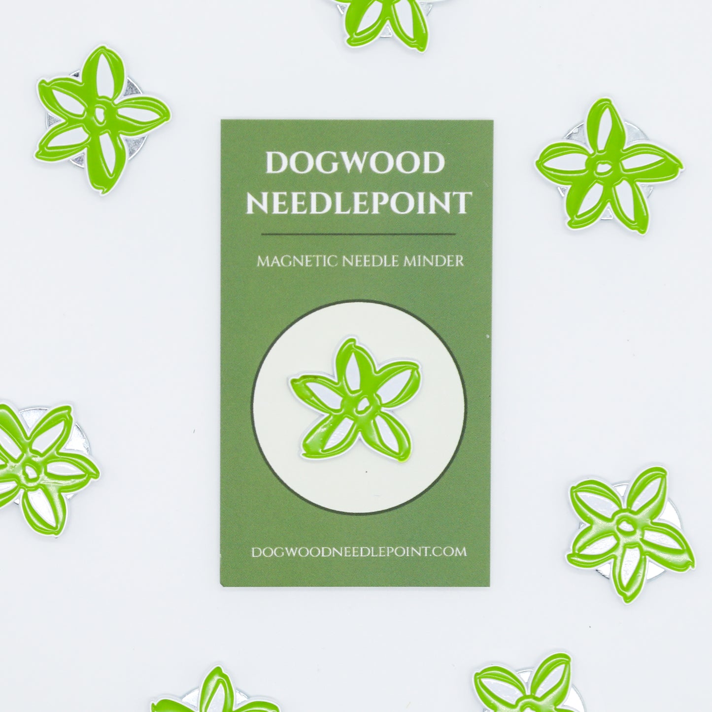 Dogwood Needlepoint Logo Needle Minder