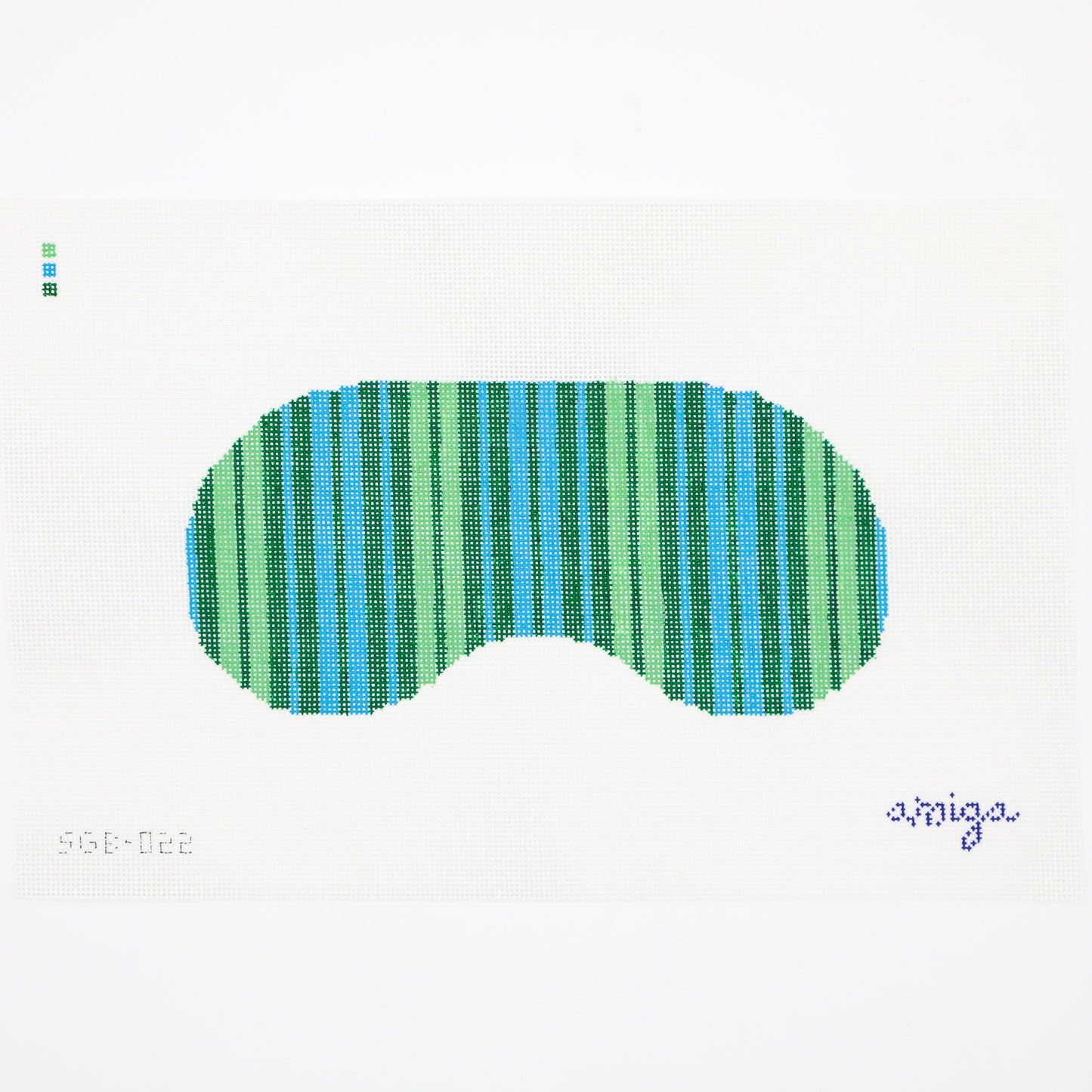 Blue Striped Eye Mask