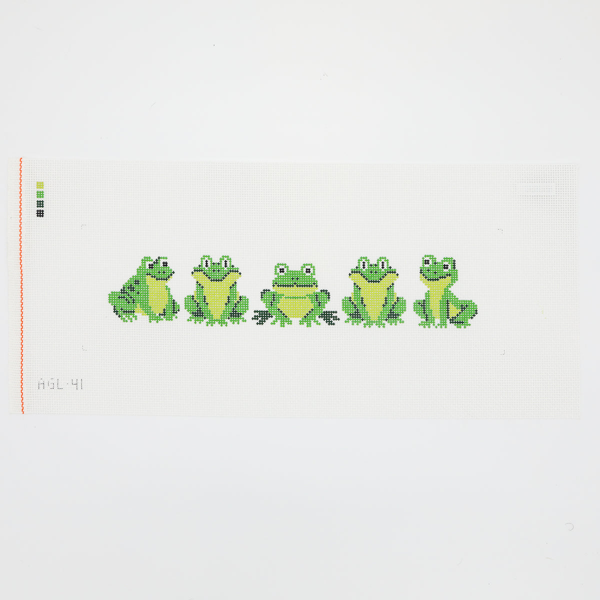 Frogs in a Line – Dogwood Needlepoint