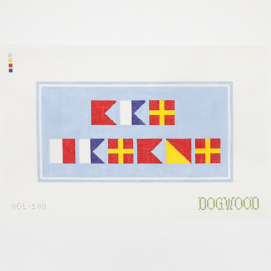BAR HARBOR IN NAUTICAL FLAGS