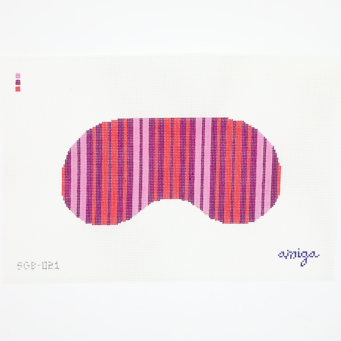 Pink Striped Eye Mask
