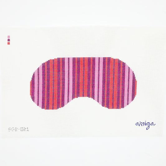 Pink Striped Eye Mask