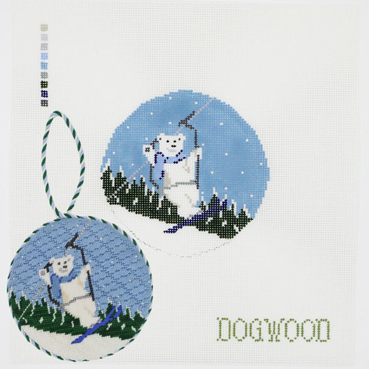 Lift Ride in Snowfall Bear