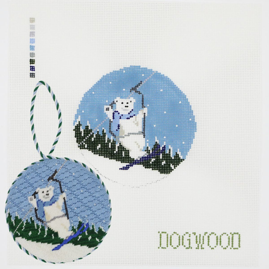 Lift Ride in Snowfall Bear